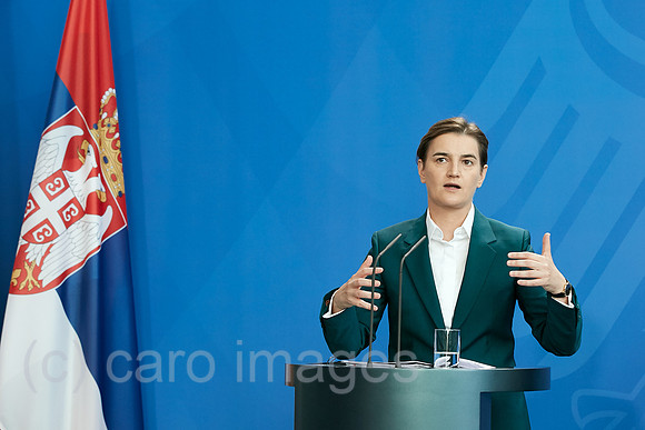 Berlin, Deutschland - Ana Brnabic, Ministerpraesidentin der Republik Serbien.