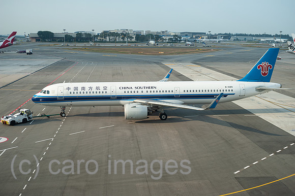 Singapur, Republik Singapur, A321 Passagierflugzeug der China Southern Airlines auf dem Flughafen Changi