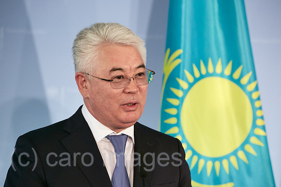 Berlin, Deutschland - Beibut Atamkulow, Aussenminister der Republik Kasachstan.