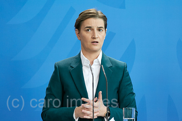 Berlin, Deutschland - Ana Brnabic, Ministerpraesidentin der Republik Serbien.