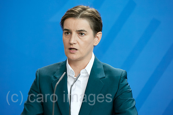 Berlin, Deutschland - Ana Brnabic, Ministerpraesidentin der Republik Serbien.