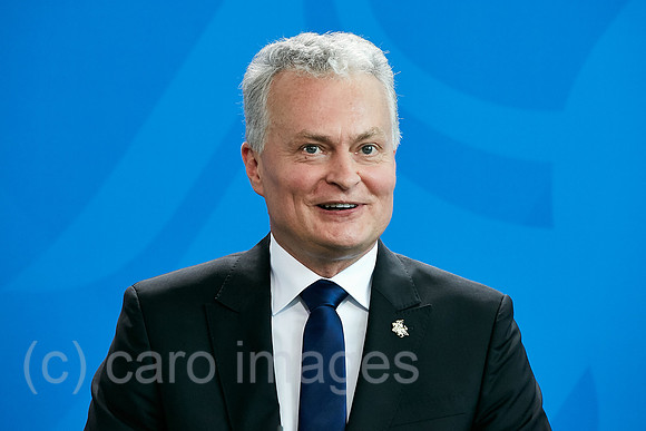 Berlin, Deutschland - Gitanas Nauseda, Praesident der Republik Litauen.