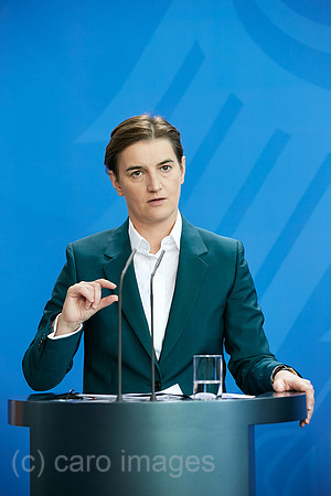 Berlin, Deutschland - Ana Brnabic, Ministerpraesidentin der Republik Serbien.