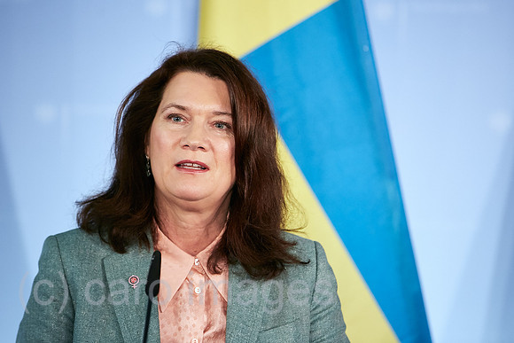 Berlin, Deutschland - Ann Linde, die Aussenministerin von Schweden.