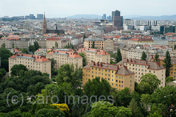 Wien, Oesterreich, Blick vom Wiener Riesenrad auf das Stadtzentrum