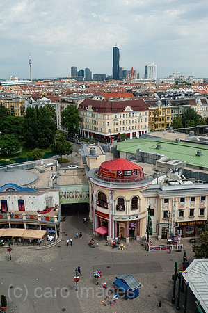 Wien, Oesterreich, Blick ueber die Stadt in Richtung Donaucity