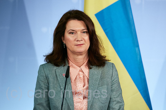 Berlin, Deutschland - Ann Linde, die Aussenministerin von Schweden.