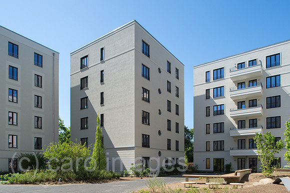 Neubauten im Quartier Lehrter Strasse Mittenmang in Berlin-Moabit