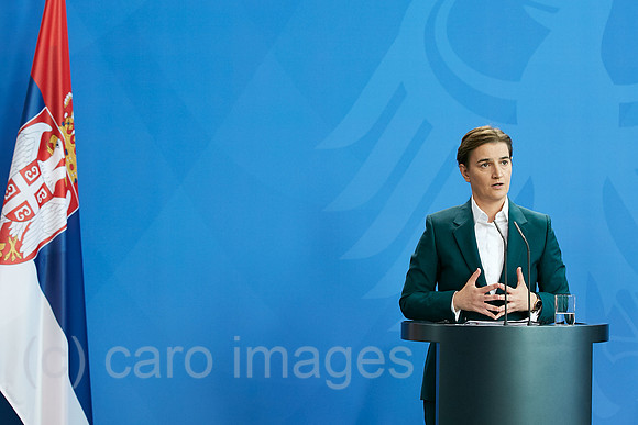 Berlin, Deutschland - Ana Brnabic, Ministerpraesidentin der Republik Serbien.