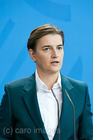 Berlin, Deutschland - Ana Brnabic, Ministerpraesidentin der Republik Serbien.