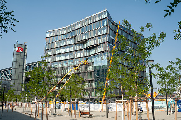 Berlin, Deutschland, Baustelle Buerogebaeude Cube Berlin am Washingtonplatz