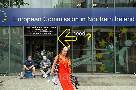 Grossbritannien, Belfast - Vertretung der Europaeischen Kommission in Nordirland am Orangemens Day (protestantischer Feiertag)
