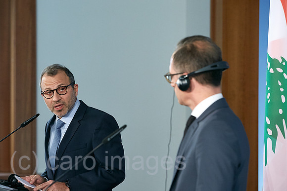 Berlin, Deutschland - Gebran Bassil, libanesischer Aussenminister und Heiko Maas, Bundesaussenminister.