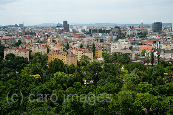 Wien, Oesterreich, Blick vom Wiener Riesenrad auf das Stadtzentrum