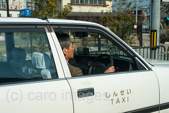 Kyoto, Japan, Taxifahrer in Kyoto