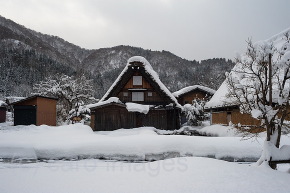 Shirakawa-go, Japan, Traditionelles Gassho-zukuri Bauernhaus
