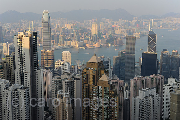 Hongkong, China, Blick auf Hongkong vom Victoria Peak