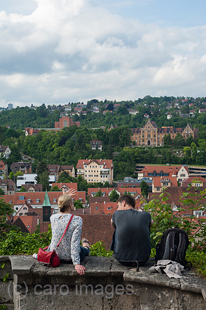 Tuebingen, Deutschland, Ausblick auf die Altstadt