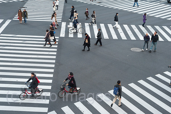 Tokio, Japan, Fussgaengerkreuzung in Ginza