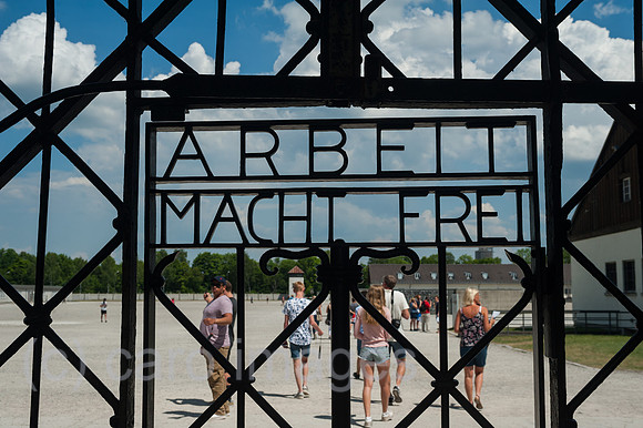 Dachau, Deutschland, Eingangstor zum Konzentrationslager Dachau