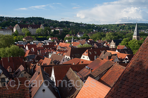 Tuebingen, Deutschland, Dachlandschaft der Altstadt