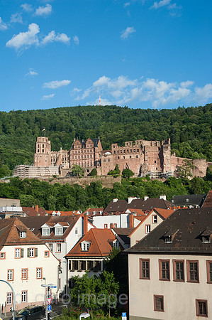 Heidelberg, Deutschland, Altstadt und Heidelberger Schloss