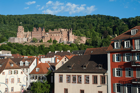 Heidelberg, Deutschland, Altstadt und Heidelberger Schloss