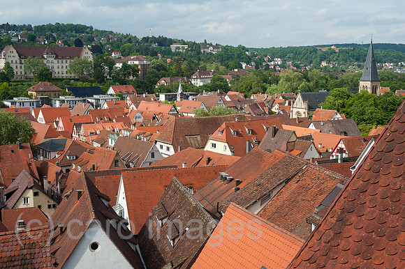 Tuebingen, Deutschland, Dachlandschaft der Altstadt