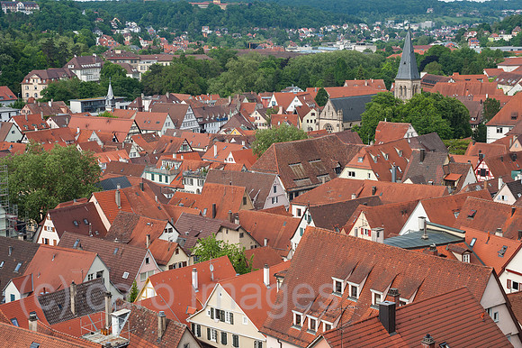 Tuebingen, Deutschland, Dachlandschaft der Altstadt