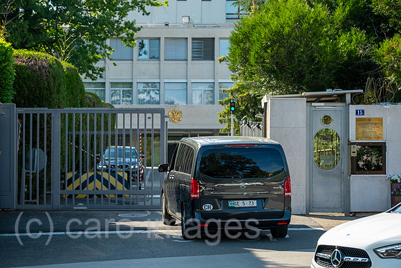 Schweiz, Genf - Einfahrt, Permanent Mission of the Russian Federation to the United Nations Office (Staendige Vertretung der Russischen Foederation beim Buero der Vereinten Nationen)