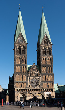 Deutschland, Bremen - St. Petri Dom, Sicht vom Bremer Marktplatz