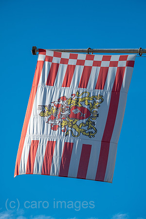 Deutschland, Bremen - Bremer Flagge am Rathaus
