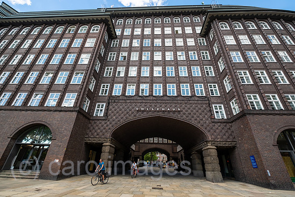 Deutschland, Hamburg - Das Chilehaus im Kontorhausviertel (in der City) gebaut 1922-24 im Backstein-Impressionismus ist auf der UNESCO-Welterbeliste