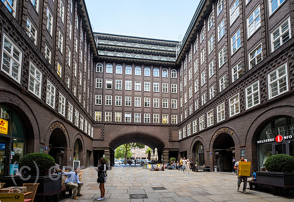 Deutschland, Hamburg - Das Chilehaus im Kontorhausviertel (in der City) gebaut 1922-24 im Backstein-Impressionismus ist auf der UNESCO-Welterbeliste