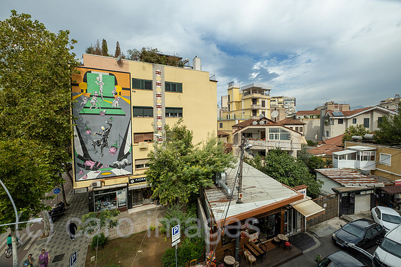 Albanien, Tirana - Blick auf Wohngebiet im Zentrum