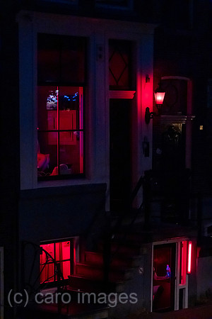 Netherlands, Amsterdam - prostitute's window in the red light district in the canal belt (centre)