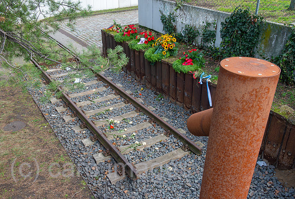 Berlin, Deutschland - Gedenkort Gueterbahnhof Berlin Moabit