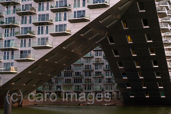 Netherlands, Amsterdam - residential project Sluishuis (lock house) on an artificial island affordable living space in IJburg, a new district in the east of the city created as part of the VINEX housi