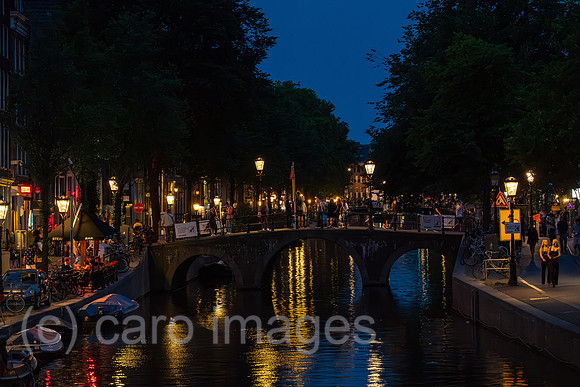 Netherlands, Amsterdam - bridge over a canal in the old town (Centrum)