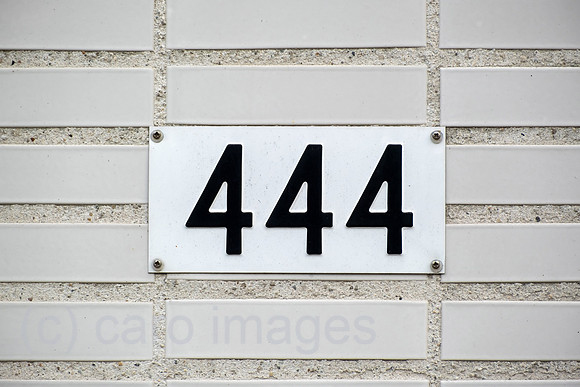Netherlands, Amsterdam - house number 444 in a residential complex in IJburg, a new district in the east of the city reclaimed from the sea