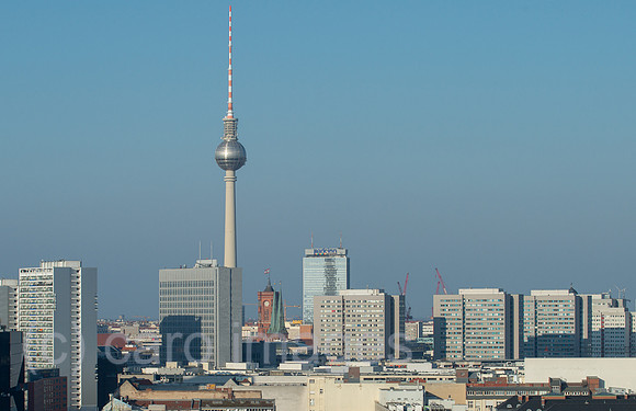 Berlin, Deutschland - Die Skyline von Berlin Zentrum Ost