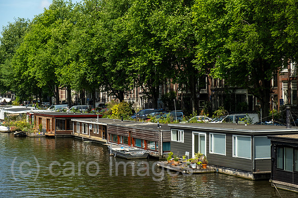 Niederlande, Amsterdam - Grachtenguertel mit Hausbooten