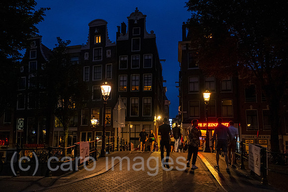 Netherlands, Amsterdam - bridge over a canal in the old town (canal belt / centre)