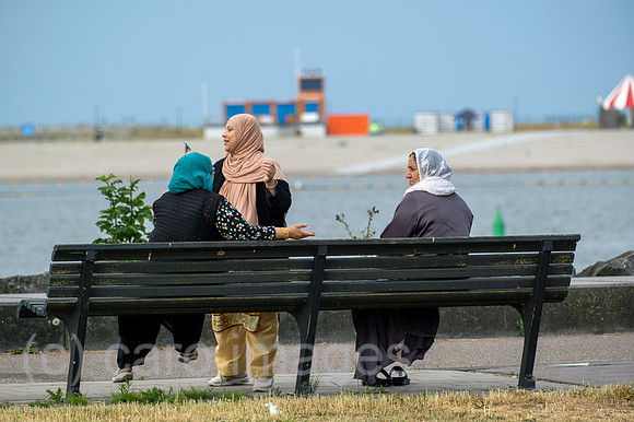 Netherlands, Amsterdam - IJburg, a new district created as part of the VINEX housing programme in the east of the city reclaimed from the sea (the IJmeer in the photo)