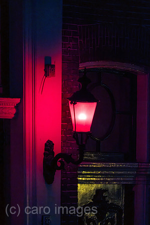Netherlands, Amsterdam - Red lantern in the red light district in the canal belt (centre)