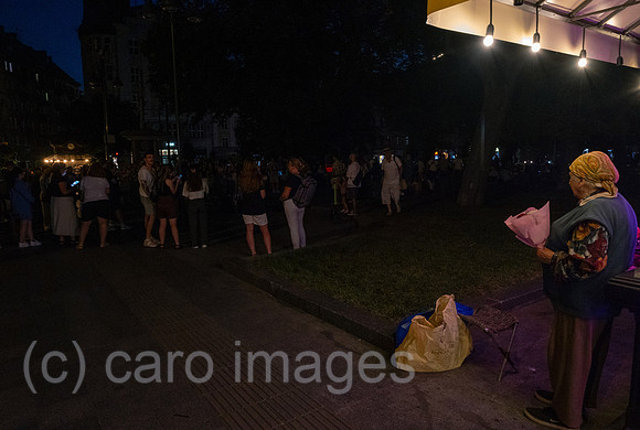 Ukraine, Lviv - Power from a generator for a street cafe on Prospekt Svobody, due to power cuts caused by Russia's attacks on the energy infrastructure